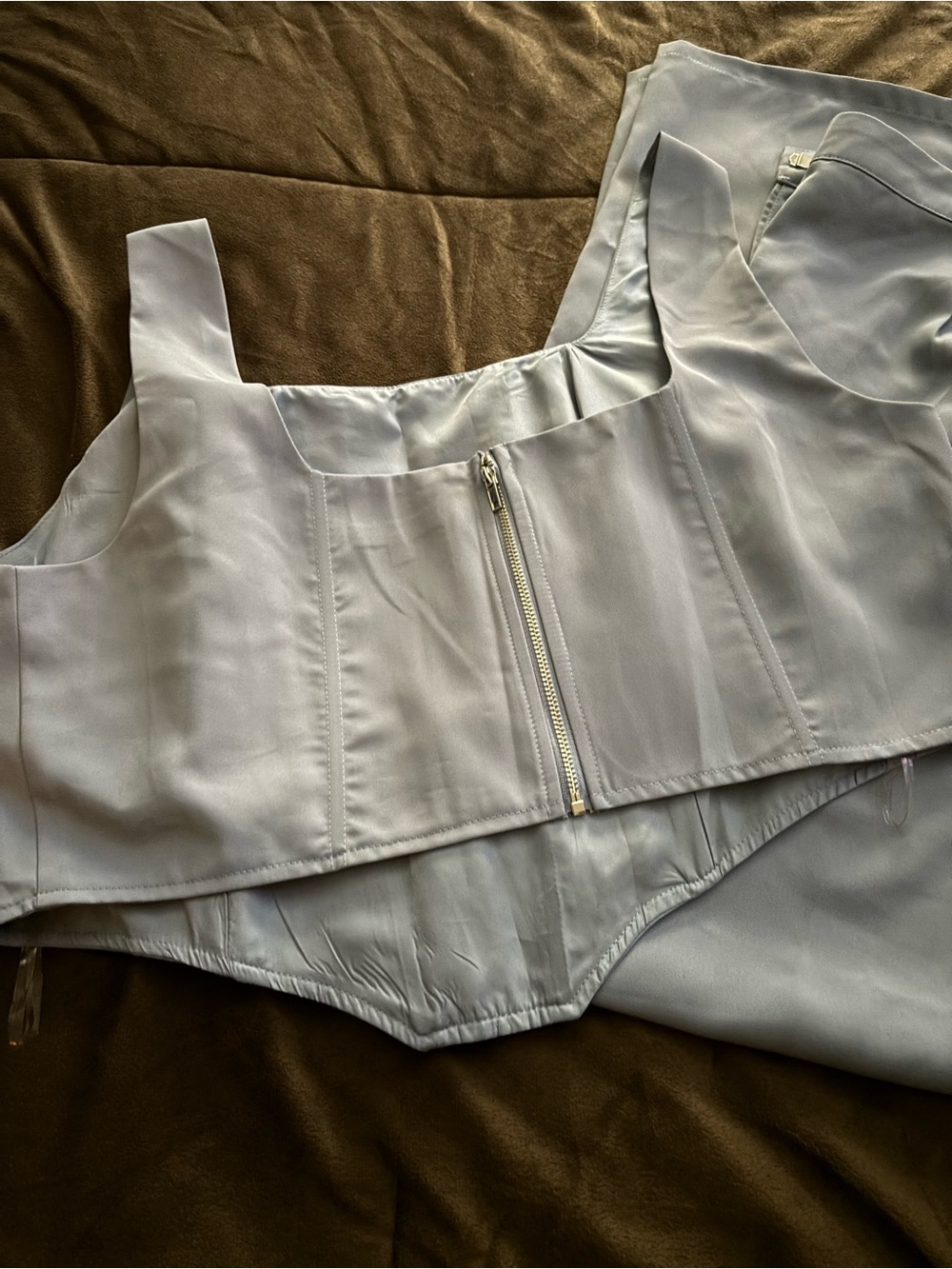 Fashion Nova Powder Blue Square-Neck Jumpsuit - Picture 4 of 7